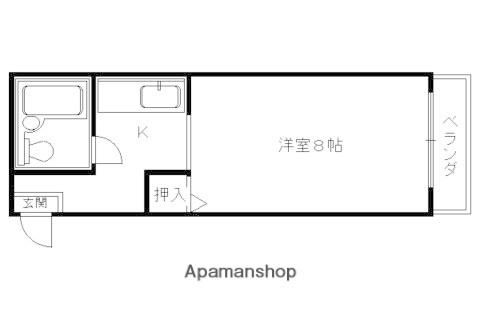 ジュネスI(1K/3階)の間取り写真
