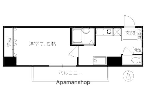 SUN VISTA四条(1K/6階)の間取り写真