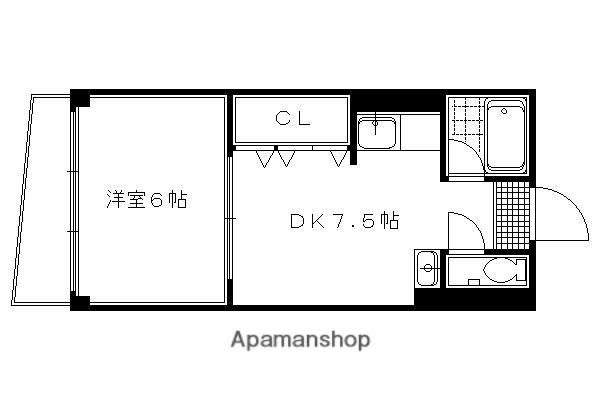 コーポ吉沢(1DK/4階)の間取り写真
