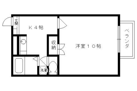 プレジールみどり(1K/2階)の間取り写真