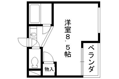 メゾンドルミネ(1K/2階)の間取り写真