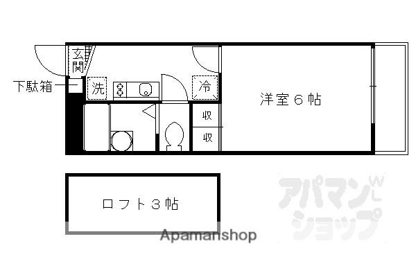 FORTUNA(1K/1階)の間取り写真