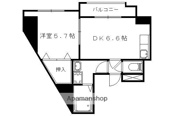 エンゼルパレス(1DK/3階)の間取り写真