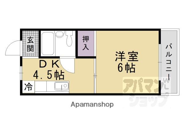 シャトレ森田(1DK/3階)の間取り写真