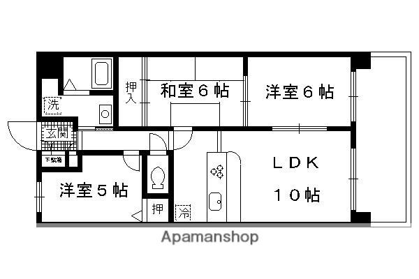 AZハウス(3LDK/4階)の間取り写真