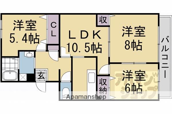 第二西川マンション(3LDK/3階)の間取り写真