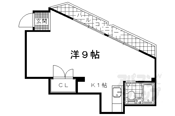 CHATEAU KAZUKI(ワンルーム/4階)の間取り写真
