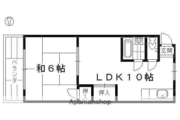 森本マンション(1LDK/3階)の間取り写真