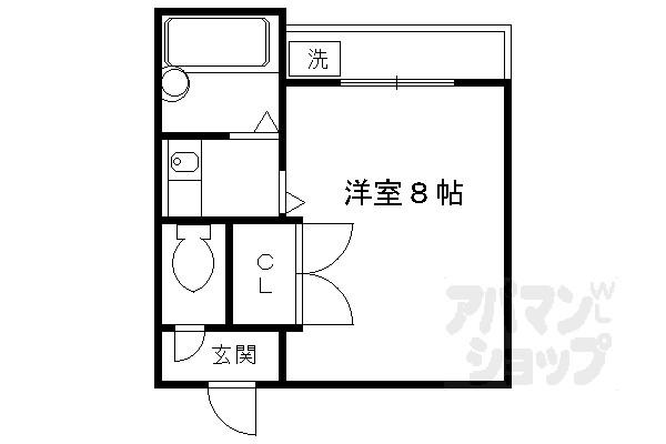 山椒200(1K/2階)の間取り写真
