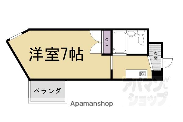 山科 SQUARE(1K/2階)の間取り写真