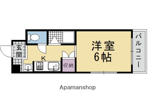 サニーハイツ長岡(1K/3階)の間取り写真
