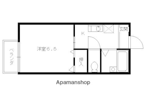 カーサ丹波橋(1K/1階)の間取り写真