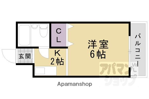 サンルシェル欅(1K/3階)の間取り写真