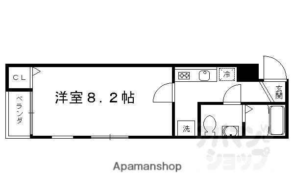 ビエント(1K/3階)の間取り写真