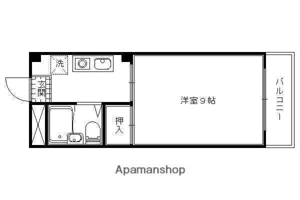 スクエア22(1K/2階)の間取り写真