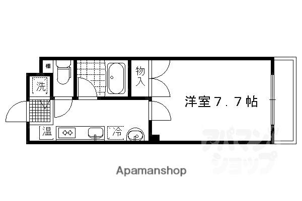 メゾンドビオラ(1K/1階)の間取り写真