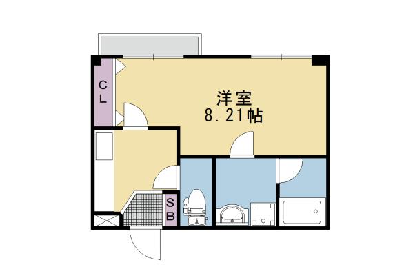 プラネシア星ノ子山科駅前(1K/5階)の間取り写真