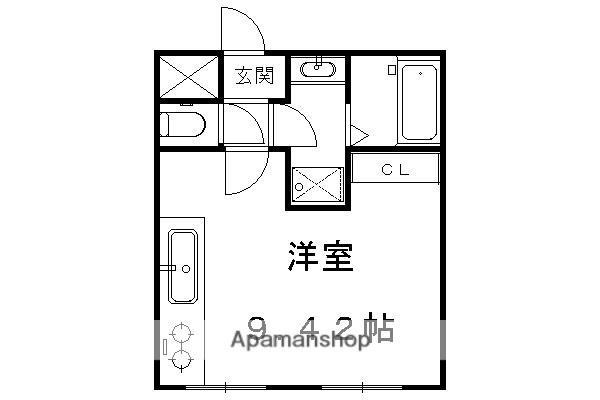 GARDEN COURT SOLA(ワンルーム/4階)の間取り写真