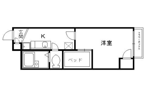 レオパレスカルム長岡京(1K/2階)の間取り写真