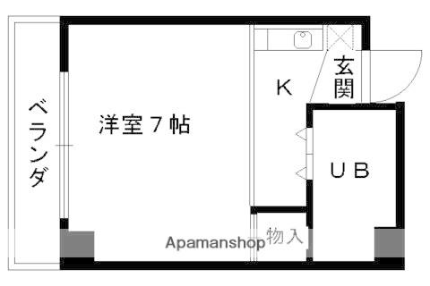 スイトピー桃山(1K/3階)の間取り写真