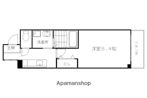 ドムスタレイア(1K/4階)の間取り写真