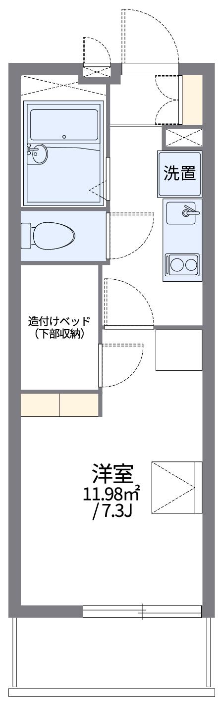 レオパレス今屋敷(1K/1階)の間取り写真