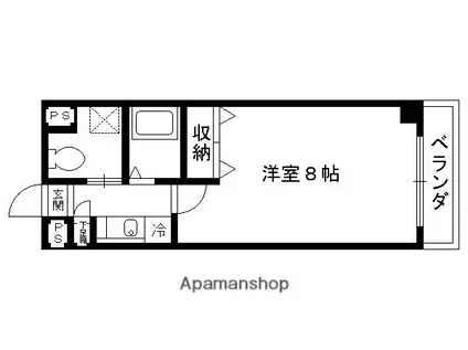 ピアグレース錦II(1K/3階)の間取り写真