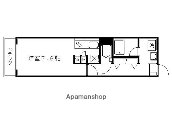 ドミール神足(1K/1階)の間取り写真