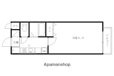 ジャム・アンクル(1K/2階)の間取り写真