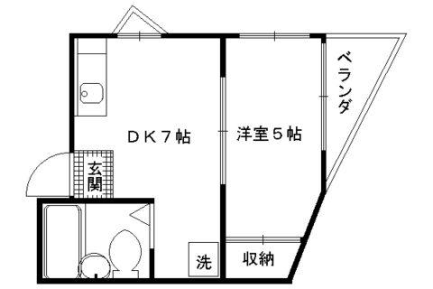 シャトレカルマン(1DK/3階)の間取り写真