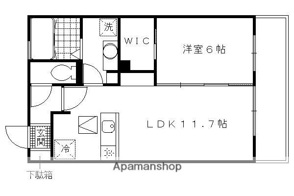 エーデルハイム東香園(1LDK/2階)の間取り写真