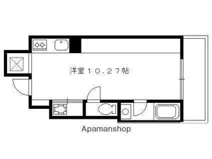 PLATINUM(ワンルーム/2階)の間取り写真