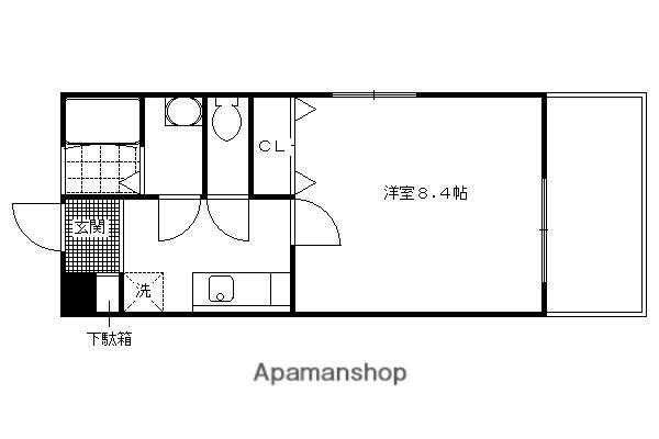 コモン・スペース藤森(1K/1階)の間取り写真