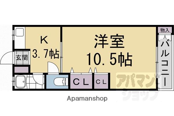 石井マンション(1K/3階)の間取り写真