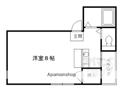 ヴィラISHIKAWA(1K/1階)の間取り写真