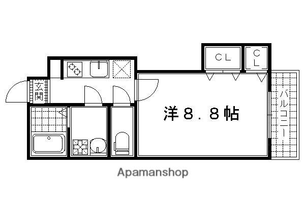 メゾン・ステップ(1K/1階)の間取り写真