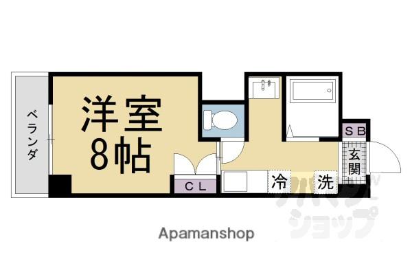 カシオペア(1K/2階)の間取り写真