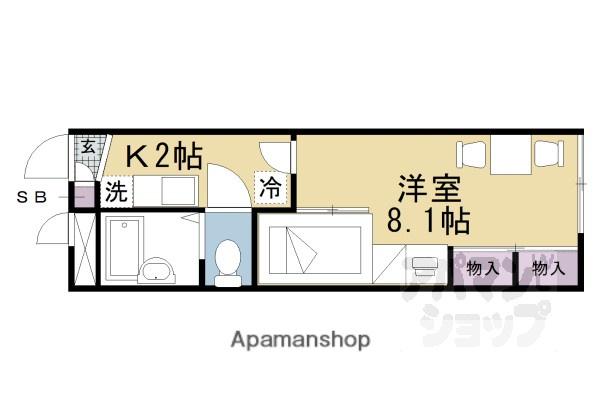 レオパレスTOMONAII(1K/2階)の間取り写真