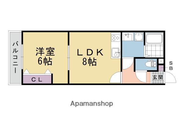 MAISON DE GLYCINE(1LDK/1階)の間取り写真