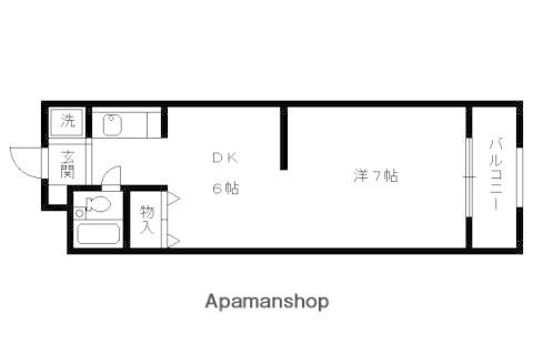ヴィラビアンカ(1DK/3階)の間取り写真