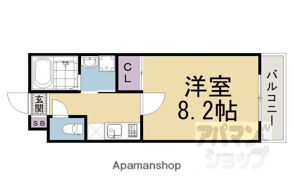 リアン藤森(1K/1階)の間取り写真