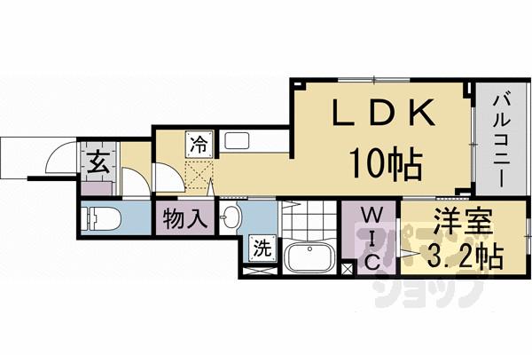 ノースヴィレッジ(1LDK/1階)の間取り写真