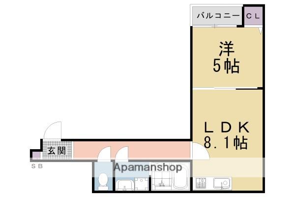 CASAWOOD東伊達(1LDK/3階)の間取り写真