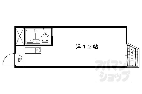 コーポヒトミ(1K/2階)の間取り写真