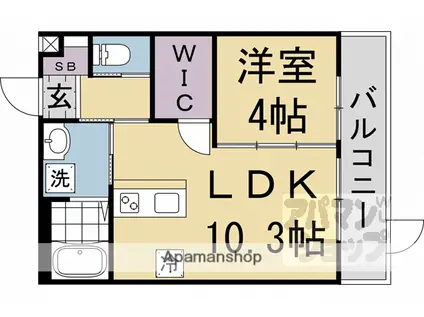 LEI洛東(1LDK/3階)の間取り写真