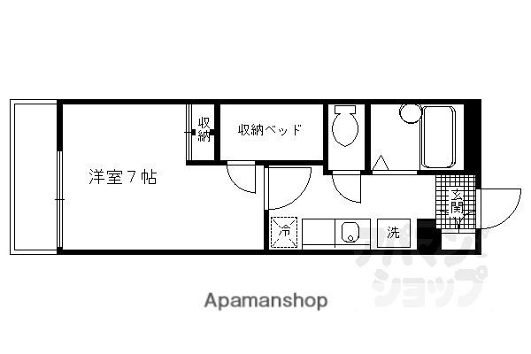 レオパレスOKANISHI(1K/2階)の間取り写真