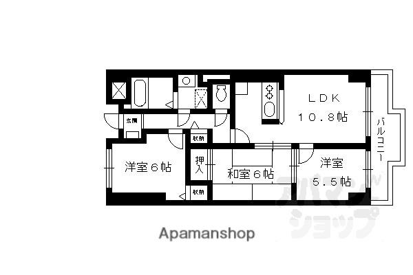 ラポート小林(3LDK/5階)の間取り写真