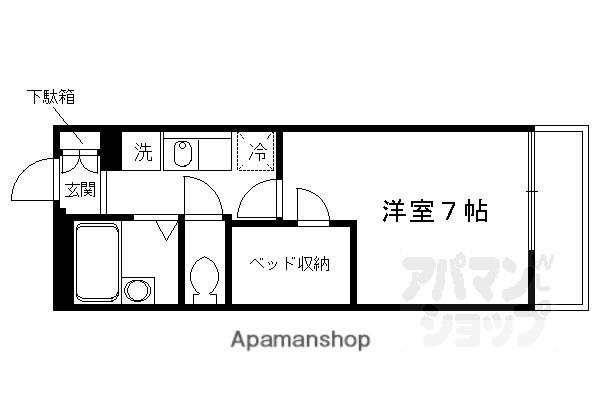 レオパレスインパクトI(1K/4階)の間取り写真