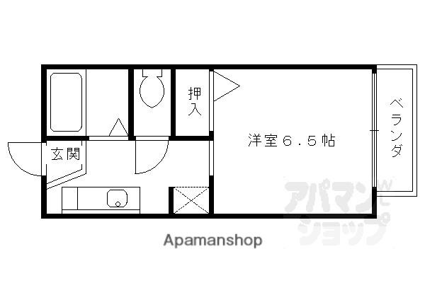 アテッサ京都(1K/2階)の間取り写真