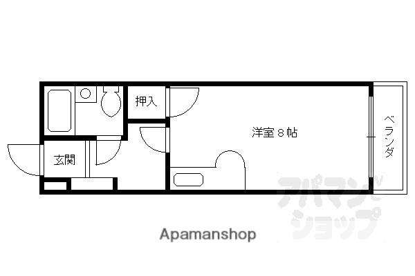 ジョイフルFORTUNE(ワンルーム/2階)の間取り写真